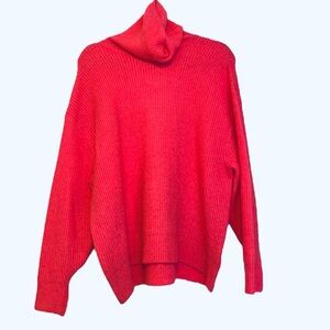 H&M | Hot Pink Cowl Turtleneck Sweater Women’s M